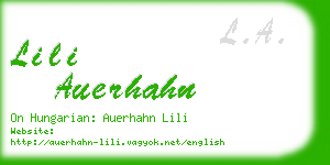 lili auerhahn business card